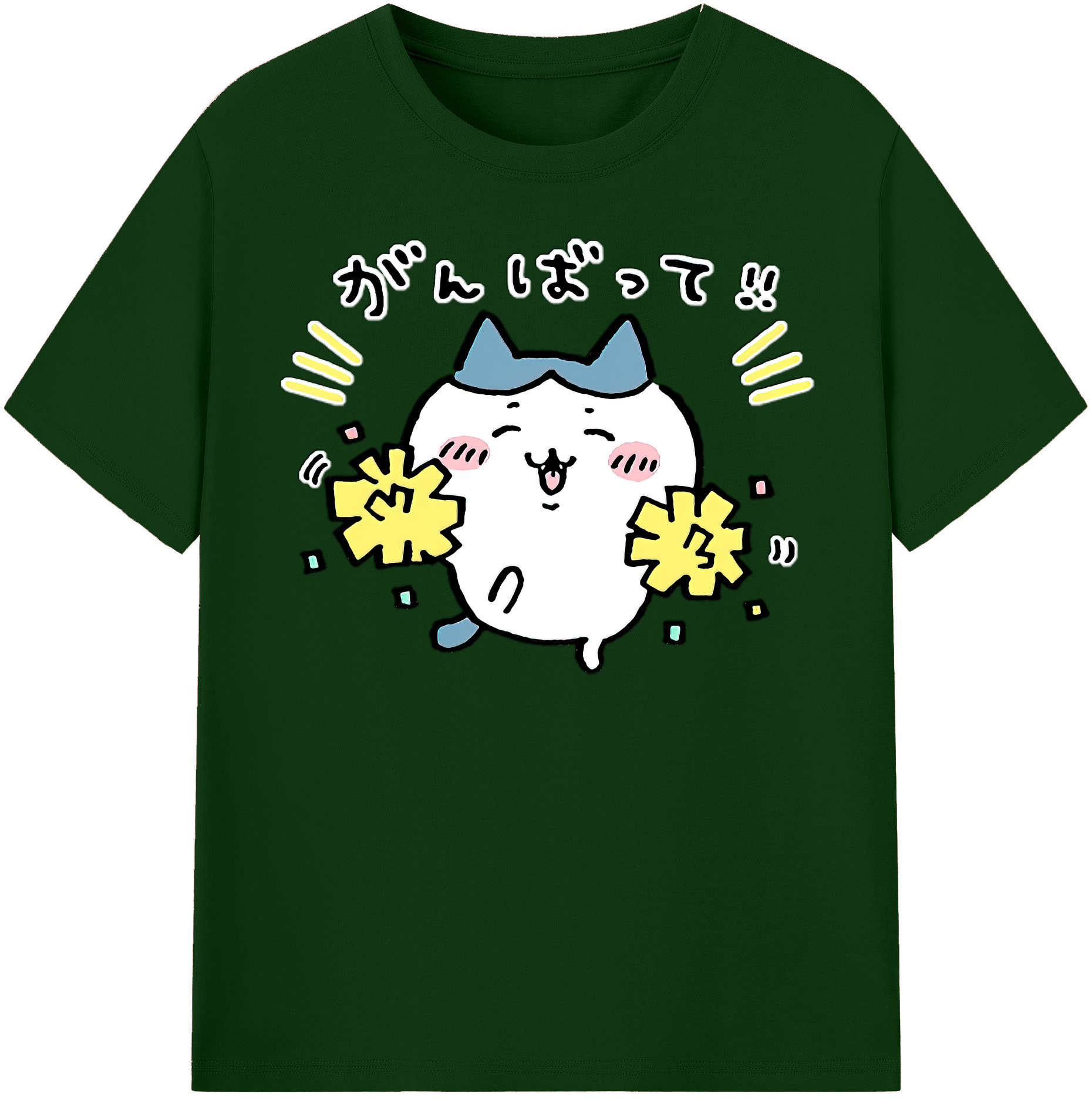 （画像用） ちいかわ ハチワレ Chii-kawa hachiware 綿100％半袖Tシャツ（フロントプリント）